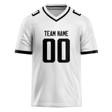 Custom White & Black Colors Design Sports Football Jersey FT01JJ030201