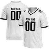 Custom White & Black Colors Design Sports Football Jersey FT01JJ030201