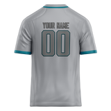 Custom Silver & Gray Colors Design Sports Football Jersey FT01JJ050403