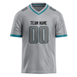 Custom Silver & Gray Colors Design Sports Football Jersey FT01JJ050403