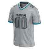 Custom Silver & Gray Colors Design Sports Football Jersey FT01JJ050403