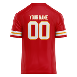 Custom Red & White Colors Design Sports Football Jersey FT01KCC010902