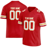 Custom Red & White Colors Design Sports Football Jersey