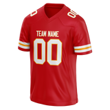 Custom Red & White Colors Design Sports Football Jersey FT01KCC010902