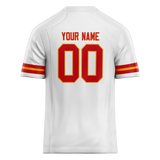 Custom White & Red Colors Design Sports Football Jersey FT01KCC020209