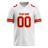 Custom White & Red Colors Design Sports Football Jersey FT01KCC020209