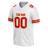 Custom White & Red Colors Design Sports Football Jersey FT01KCC020209