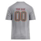 Custom Silver & Gray Colors Design Sports Football Jersey FT01KCC050403