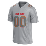 Custom Silver & Gray Colors Design Sports Football Jersey FT01KCC050403