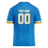 Custom Blue & White Colors Design Sports Football Jersey FT01LAC012002