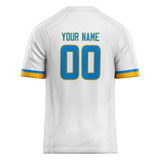 Custom White & Blue Colors Design Sports Football Jersey FT01LAC020220