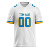 Custom White & Blue Colors Design Sports Football Jersey FT01LAC020220