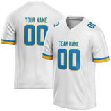 Custom White & Blue Colors Design Sports Football Jersey