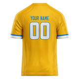 Custom Yellow & White Colors Design Sports Football Jersey FT01LAC031202