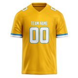 Custom Yellow & White Colors Design Sports Football Jersey FT01LAC031202