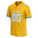 Custom Yellow & White Colors Design Sports Football Jersey FT01LAC031202