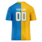 Custom Yellow & Blue Colors Design Sports Football Jersey FT01LAC041220