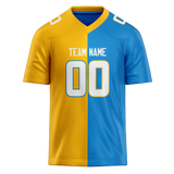 Custom Yellow & Blue Colors Design Sports Football Jersey FT01LAC041220