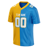 Custom Yellow & Blue Colors Design Sports Football Jersey FT01LAC041220