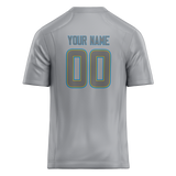 Custom Silver & Gray Colors Design Sports Football Jersey FT01LAC050403