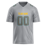 Custom Silver & Gray Colors Design Sports Football Jersey FT01LAC050403