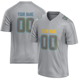 Custom Silver & Gray Colors Design Sports Football Jersey FT01LAC050403