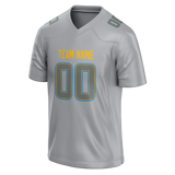 Custom Silver & Gray Colors Design Sports Football Jersey FT01LAC050403