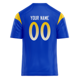 Custom Blue & Yellow Colors Design Sports Football Jersey FT01LAR012012