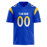 Custom Blue & Yellow Colors Design Sports Football Jersey FT01LAR012012