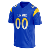 Custom Blue & Yellow Colors Design Sports Football Jersey FT01LAR012012