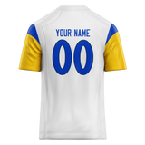 Custom White & Yellow Colors Design Sports Football Jersey FT01LAR020212