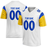 Custom White & Yellow Colors Design Sports Football Jersey