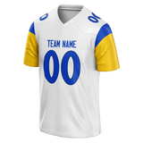 Custom White & Yellow Colors Design Sports Football Jersey FT01LAR020212