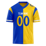 Custom Blue & Yellow Colors Design Sports Football Jersey FT01LAR042012