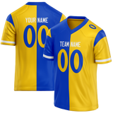 Custom Blue & Yellow Colors Design Sports Football Jersey