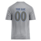 Custom Silver & Gray Colors Design Sports Football Jersey FT01LAR050403