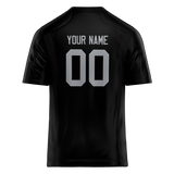 Custom Black & Silver Colors Design Sports Football Jersey FT01LVR010104