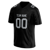 Custom Black & Silver Colors Design Sports Football Jersey FT01LVR010104