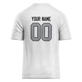 Custom White & Gray Colors Design Sports Football Jersey FT01LVR030203