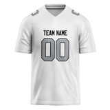 Custom White & Gray Colors Design Sports Football Jersey FT01LVR030203