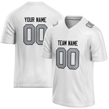 Custom White & Gray Colors Design Sports Football Jersey FT01LVR030203