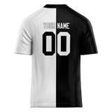 Custom Black & White Colors Design Sports Football Jersey FT01LVR040102