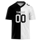 Custom Black & White Colors Design Sports Football Jersey FT01LVR040102