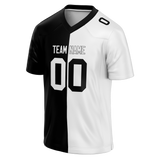 Custom Black & White Colors Design Sports Football Jersey FT01LVR040102