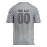 Custom Silver & Gray Colors Design Sports Football Jersey FT01LVR050403