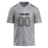 Custom Silver & Gray Colors Design Sports Football Jersey FT01LVR050403