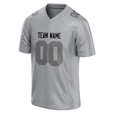 Custom Silver & Gray Colors Design Sports Football Jersey FT01LVR050403