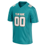 Custom Teal & White Colors Design Sports Football Jersey FT01MD011702