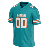 Custom Teal & White Colors Design Sports Football Jersey FT01MD041702