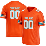 Custom Orange & White Colors Design Sports Football Jersey